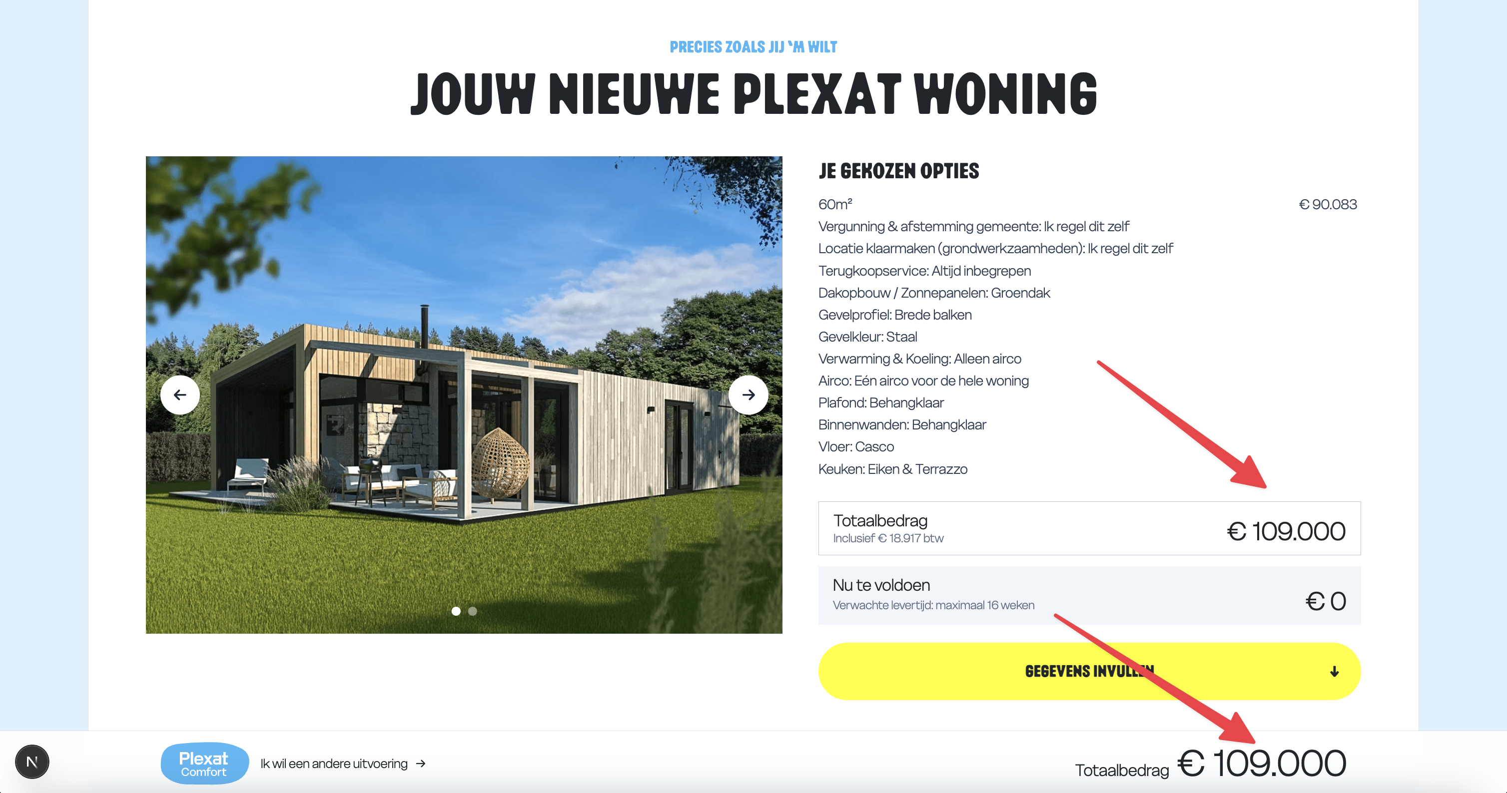 Configurator samenvatting-sidebar